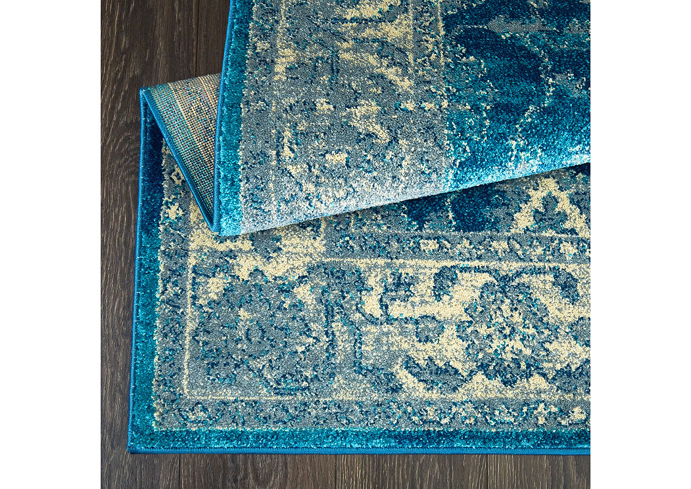 Home Dynamix Serena Ronda Transitional Area Rug 7'9"x10'2" Damask Blue/Ivory,Home Dynamix
