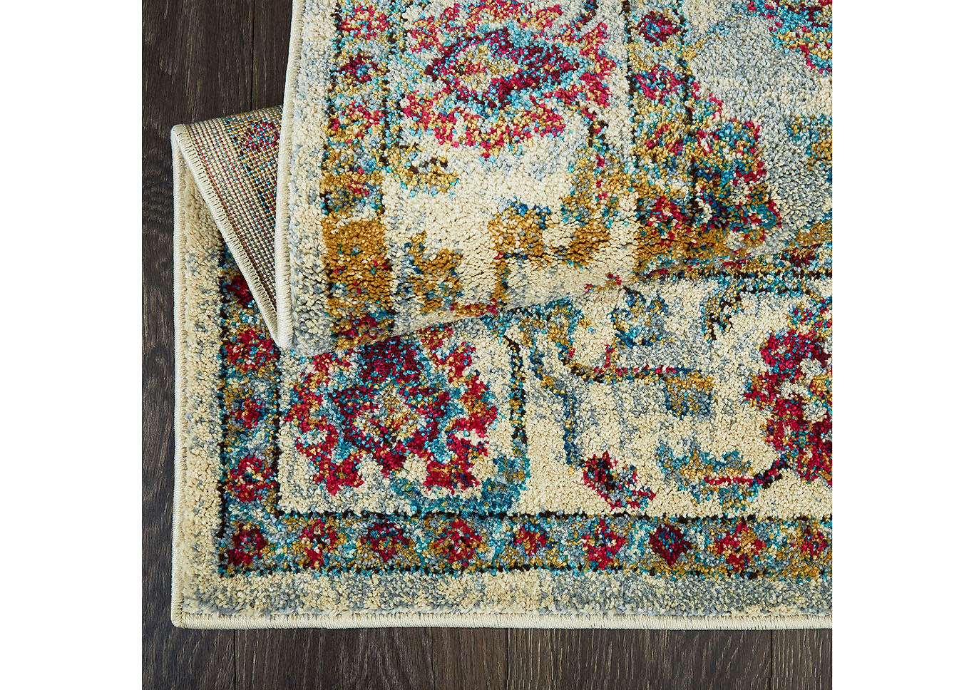 Home Dynamix Serena Ronda Transitional Area Rug 7'9"x10'2" Damask Ivory/Blue/Pink,Home Dynamix