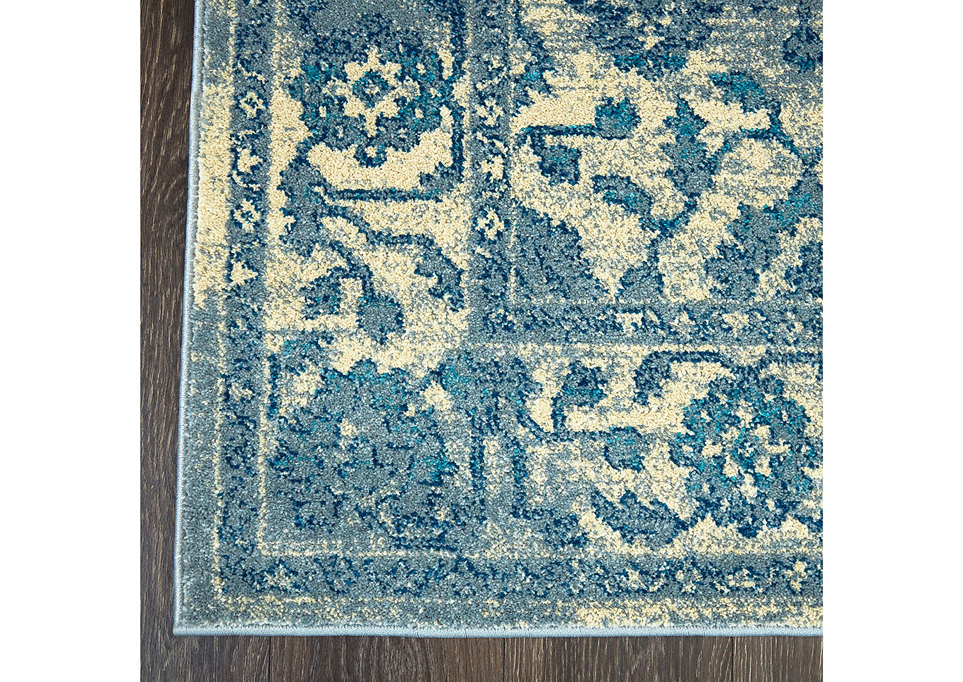 Home Dynamix Serena Ronda Transitional Area Rug 7'9"x10'2" Damask Ivory/Blue,Home Dynamix