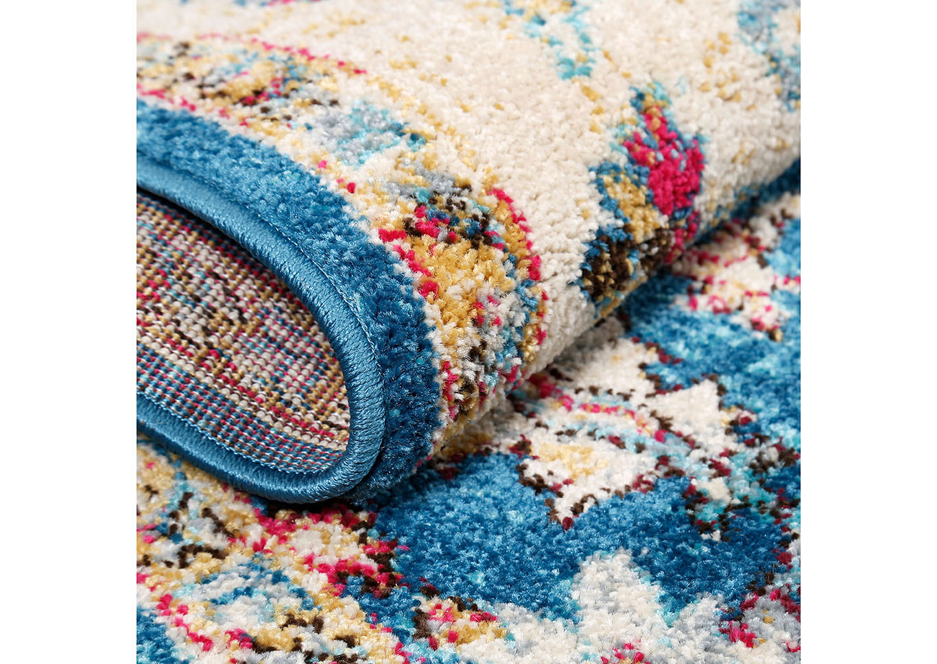 Home Dynamix Serena Daina Bohemian Area Rug 7'9"x10'2" Medallion Ivory/Navy Blue,Home Dynamix