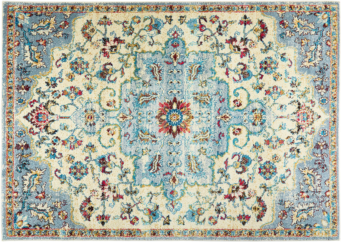Home Dynamix Serena Merida Bohemian Area Rug 5'3"x7'2" Medallion Ivory/Gray,Home Dynamix