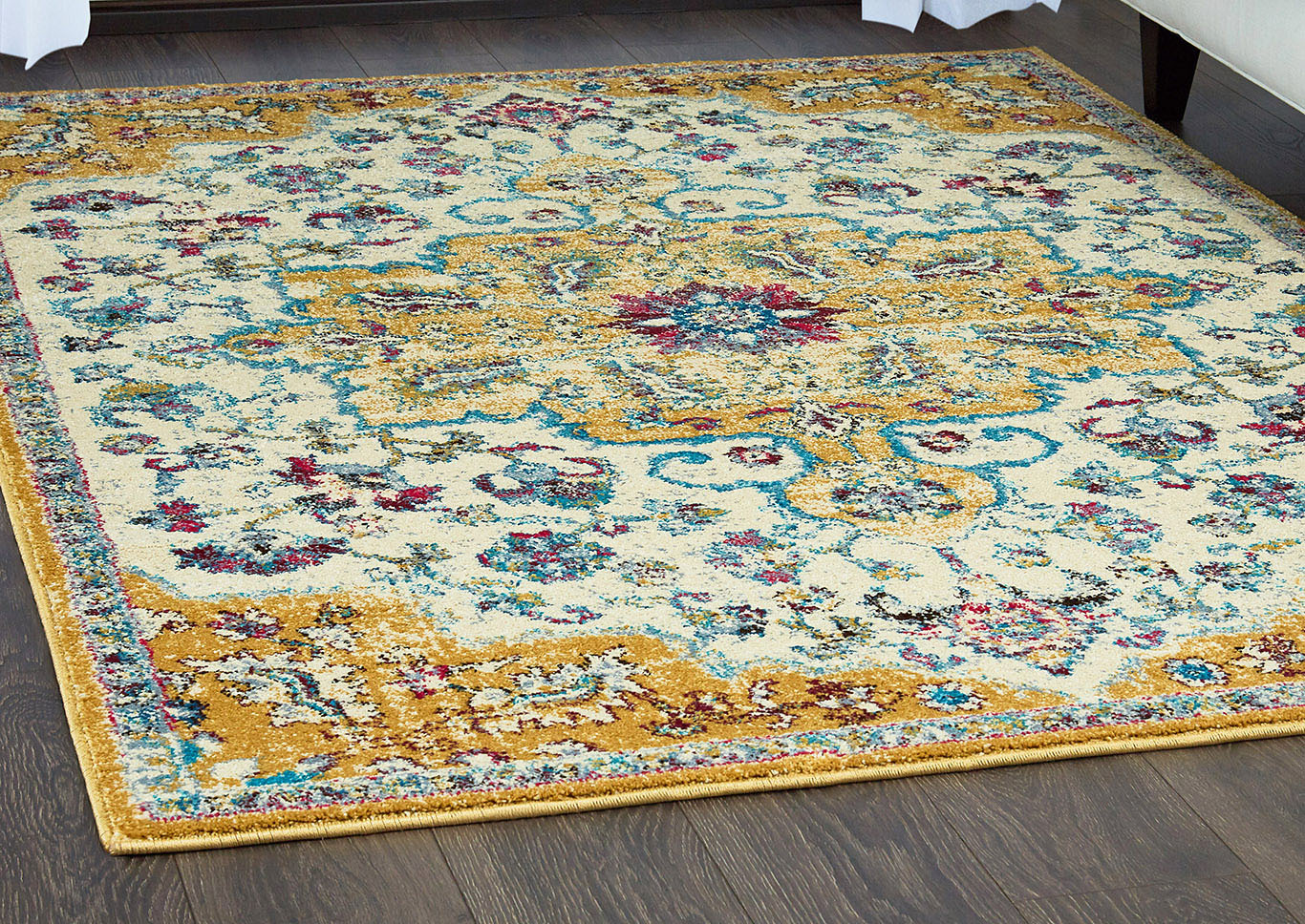 Home Dynamix Serena Merida Bohemian Area Rug 5'3"x7'2" Medallion Ivory/Beige,Home Dynamix
