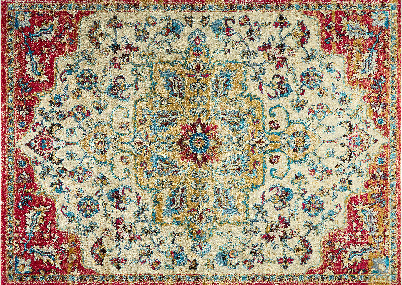 Home Dynamix Serena Merida Bohemian Area Rug 5'3"x7'2" Medallion Ivory/Fuchsia,Home Dynamix