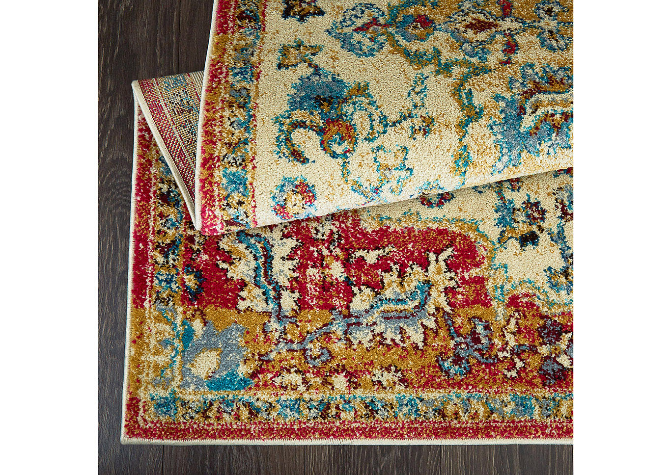 Home Dynamix Serena Merida Bohemian Area Rug 5'3"x7'2" Medallion Ivory/Fuchsia,Home Dynamix