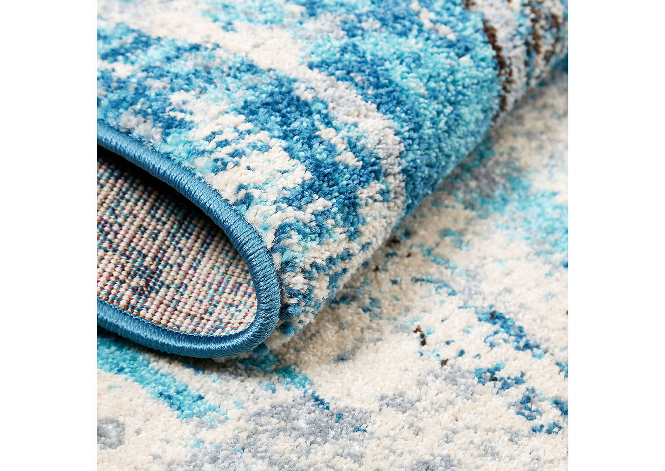 Home Dynamix Serena Marirose Contemporary Area Rug 7'9"x10'2" Abstract Ivory/Blue,Home Dynamix