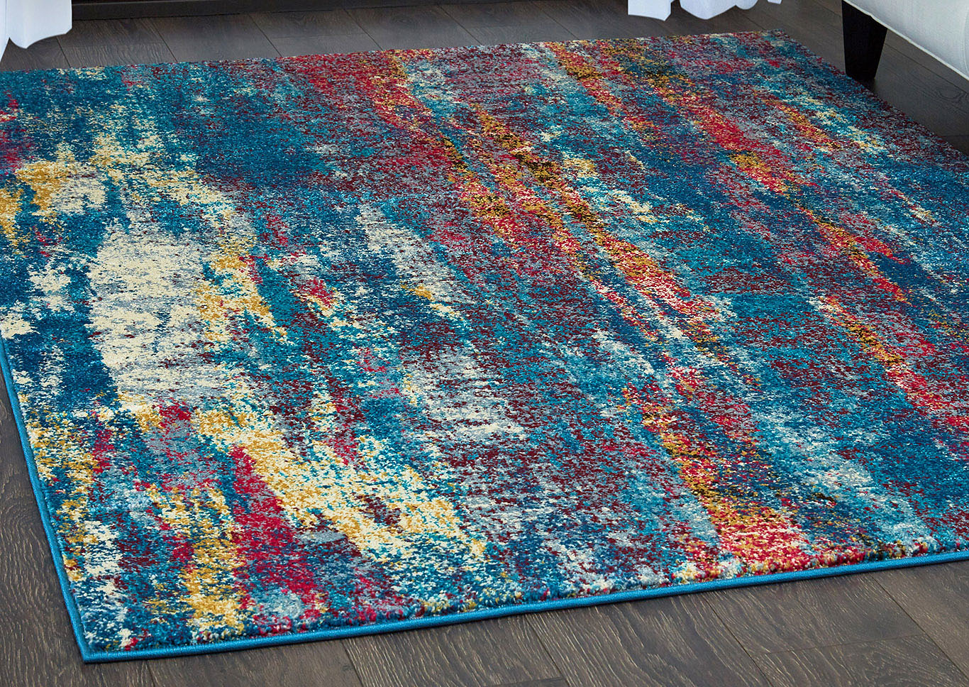 Home Dynamix Serena Vigo Contemporary Area Rug 5'3"x7'2" Abstract Blue/Fuchsia/Orange,Home Dynamix