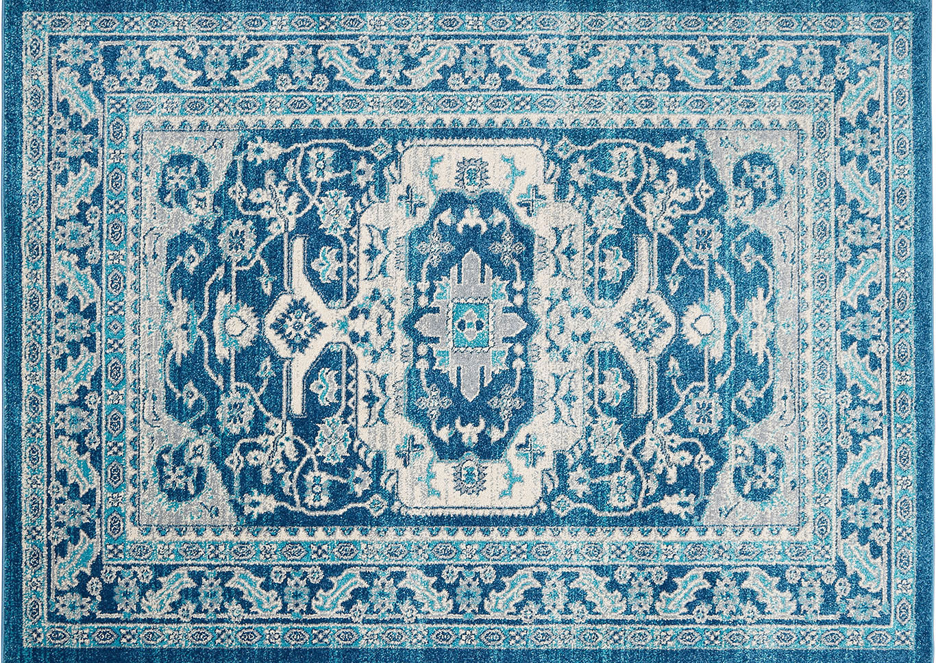 Home Dynamix Serena Arminio Bohemian Area Rug 7'9"x10'2" Border Blue/Gray/Ivory,Home Dynamix