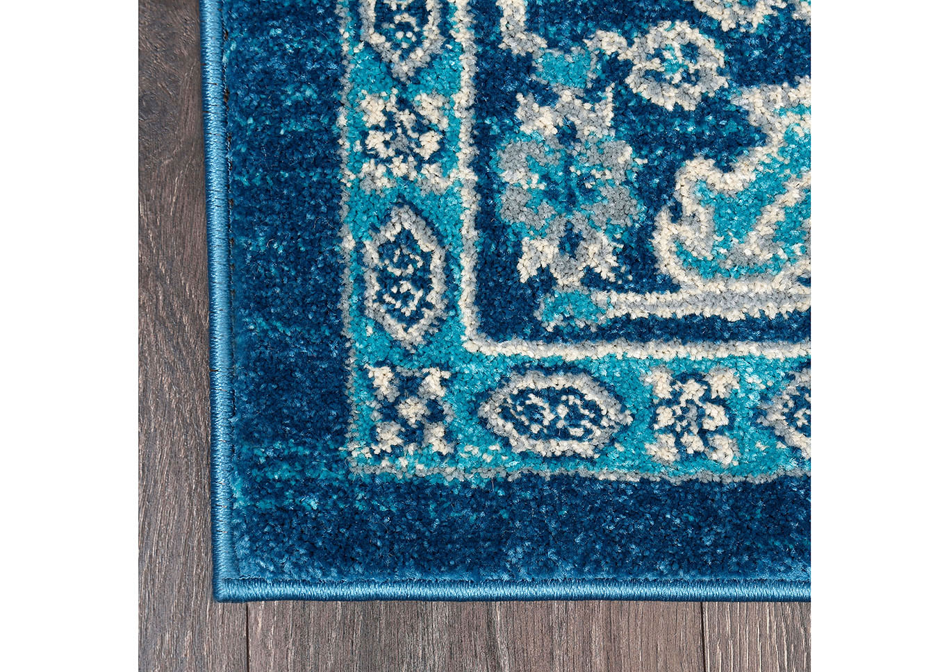 Home Dynamix Serena Arminio Bohemian Area Rug 7'9"x10'2" Border Blue/Gray/Ivory,Home Dynamix