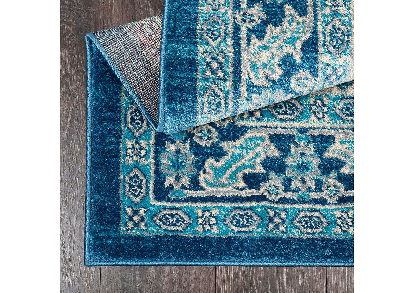 Home Dynamix Serena Arminio Bohemian Area Rug 7'9"x10'2" Border Blue/Gray/Ivory,Home Dynamix
