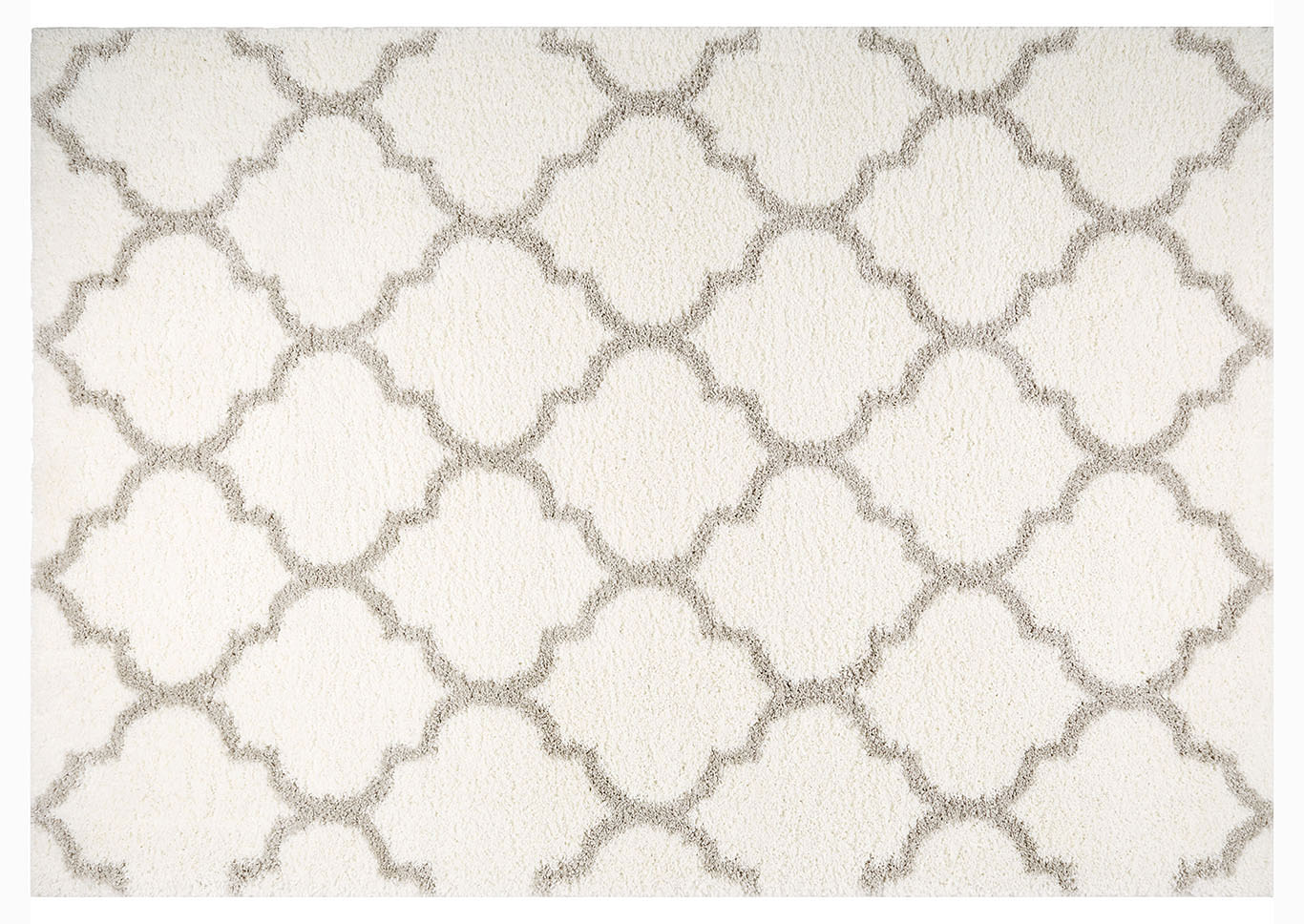 Home Dynamix SoHome Spectrum Amherst Shag Area Rug 47"x63" Trellis White/Gray,Home Dynamix
