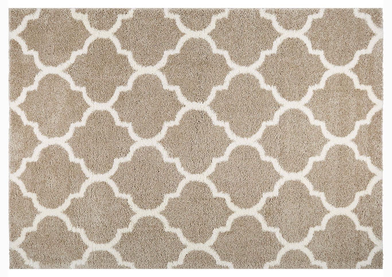Home Dynamix SoHome Spectrum Amherst Shag Area Rug 47"x63" Trellis Beige/White,Home Dynamix