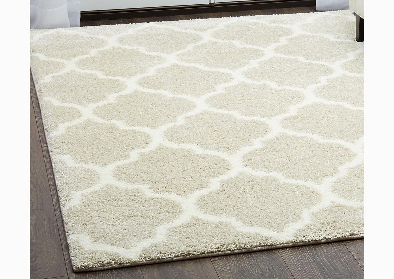 Home Dynamix SoHome Spectrum Amherst Shag Area Rug 47"x63" Trellis Light Gray/Ivory,Home Dynamix