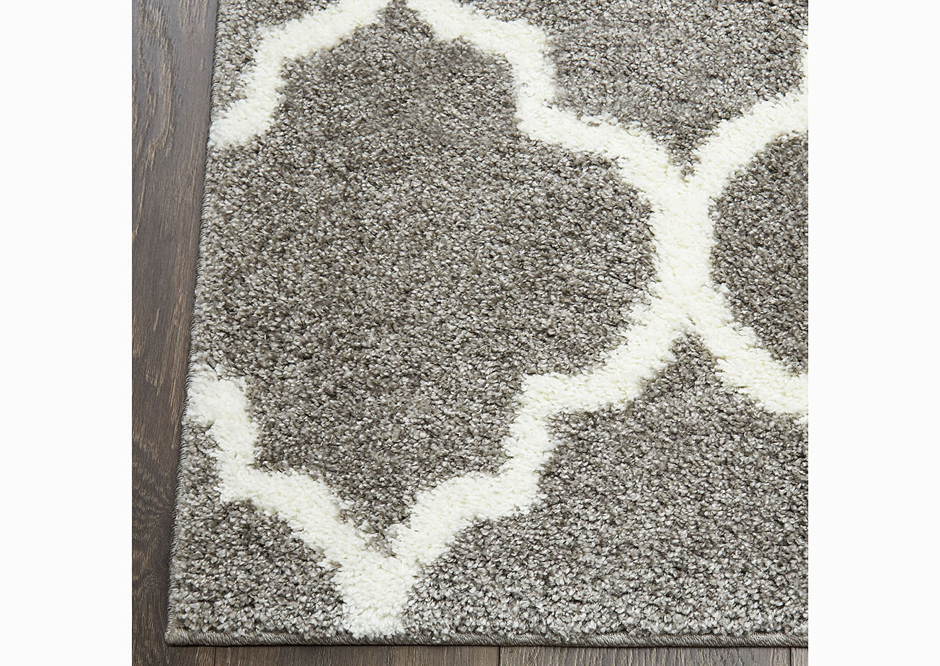 Home Dynamix SoHome Spectrum Amherst Shag Area Rug 47"x63" Trellis Dark Gray/Ivory,Home Dynamix