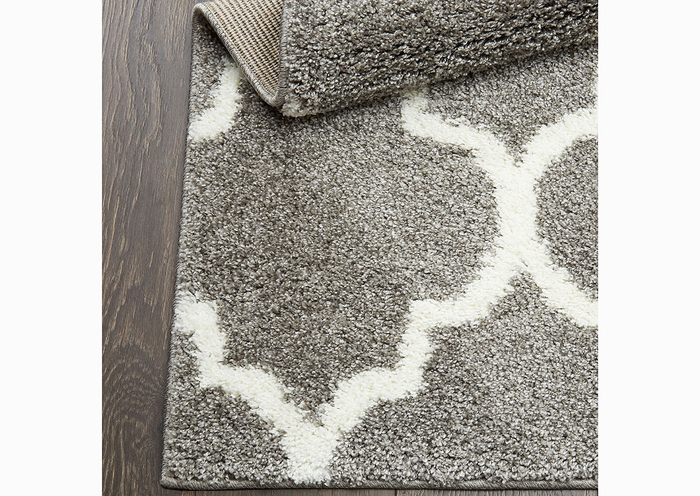 Home Dynamix SoHome Spectrum Amherst Shag Area Rug 47"x63" Trellis Dark Gray/Ivory,Home Dynamix