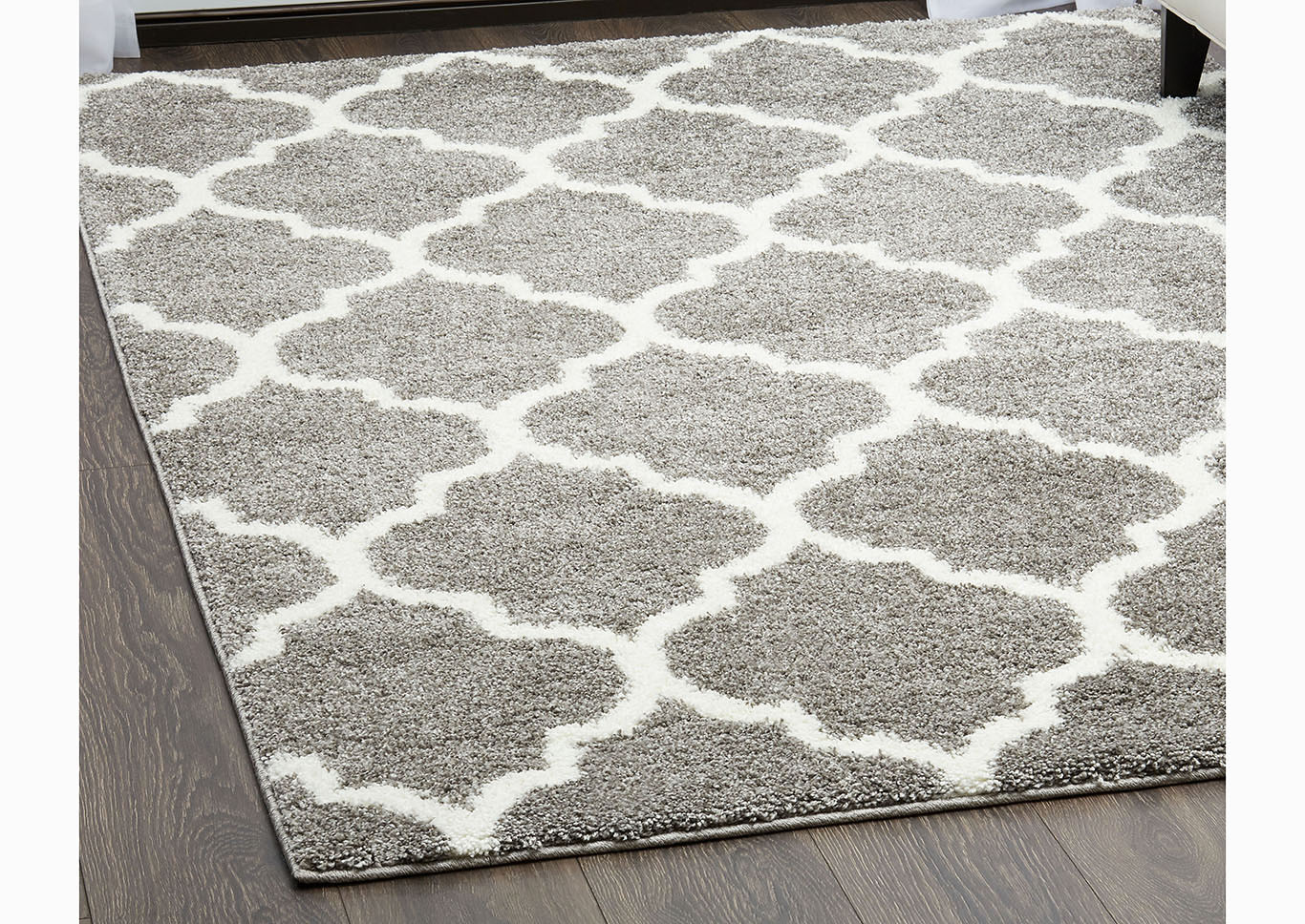Home Dynamix SoHome Spectrum Amherst Shag Area Rug 47"x63" Trellis Dark Gray/Ivory,Home Dynamix