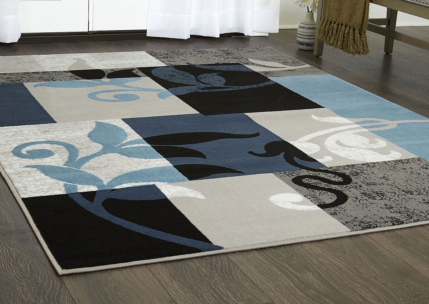 Tremont Lane Frizzle Blue Area Rug,Home Dynamix