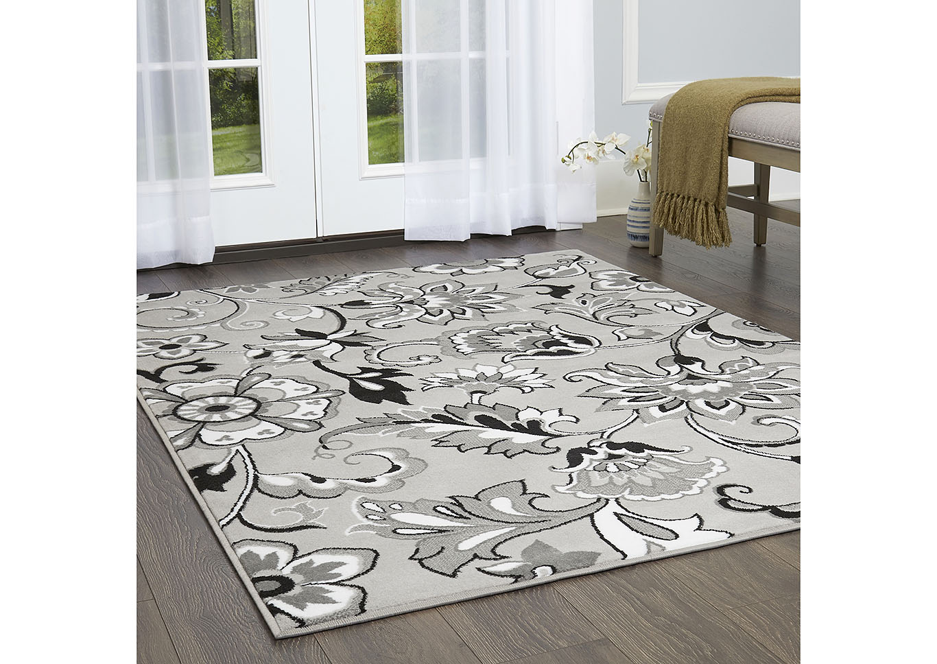 Tremont Lane Raffin Gray Area Rug,Home Dynamix