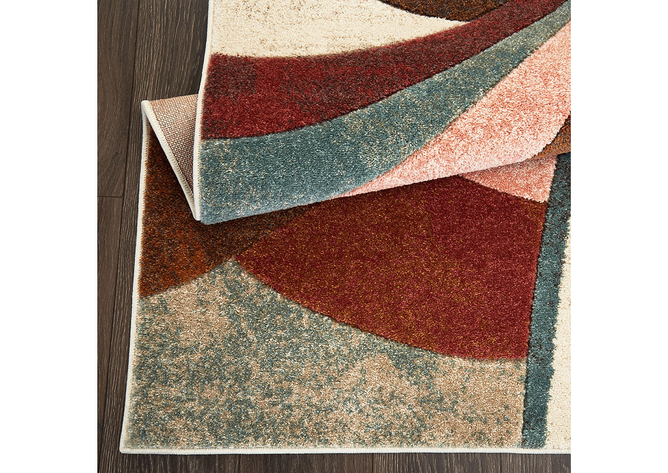 Home Dynamix Tribeca Slade Contemporary Area Rug 6'7"x9'10" Abstract Ivory/Blue/Pink,Home Dynamix
