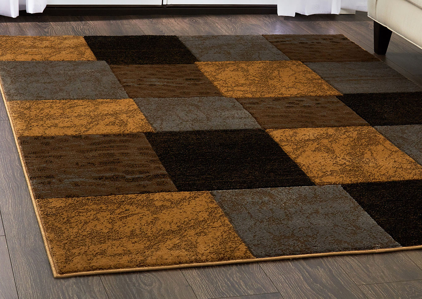 Tribeca Briar Brown-Gray Area Rug,Home Dynamix