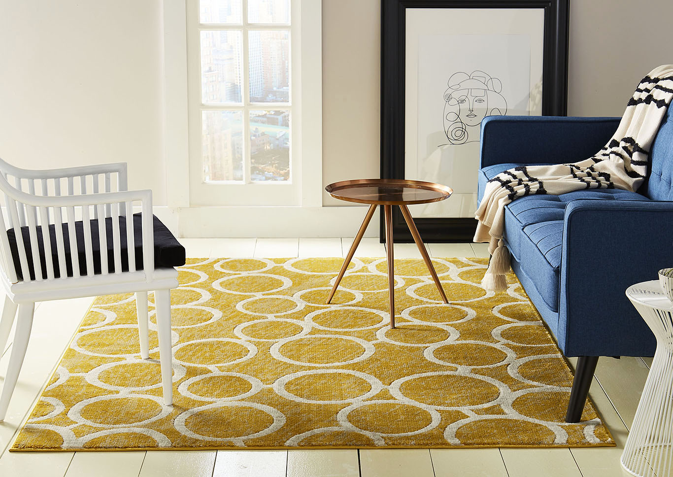 Tanja Morgan Yellow-Ivory Area Rug,Home Dynamix
