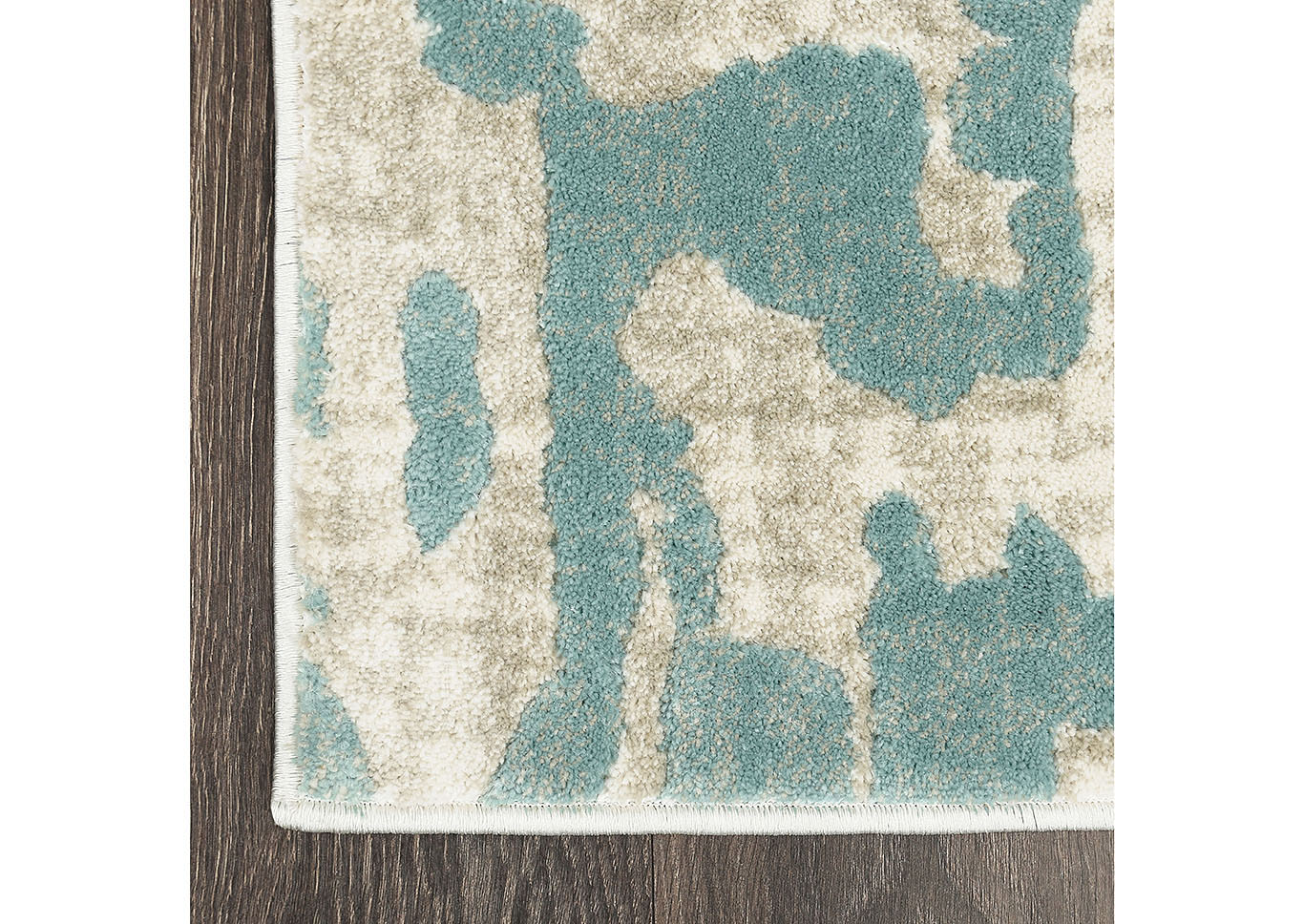 Tanja Basile Teal Ivory Area Rug,Home Dynamix