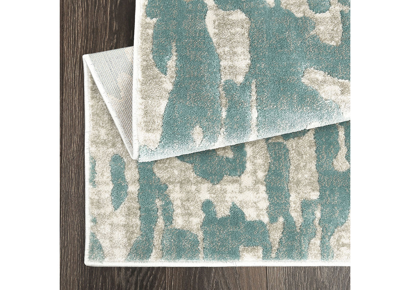 Tanja Basile Teal Ivory Area Rug,Home Dynamix