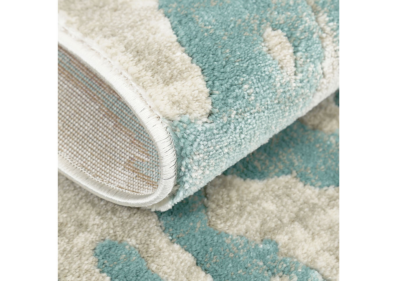 Tanja Basile Teal Ivory Area Rug,Home Dynamix
