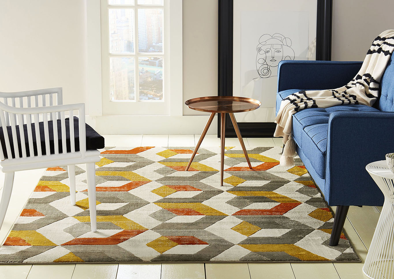 Tanja Cherelle Ivory-Gray Area Rug,Home Dynamix