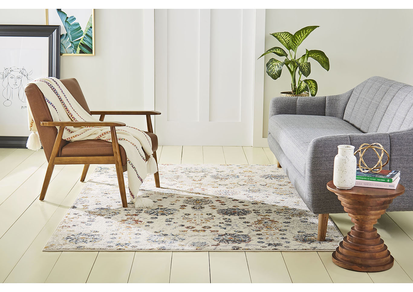 Venice Flore Ivory Area Rug,Home Dynamix