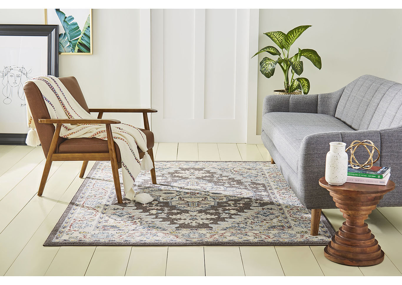 Venice Loreta Brown-Ivory Area Rug,Home Dynamix