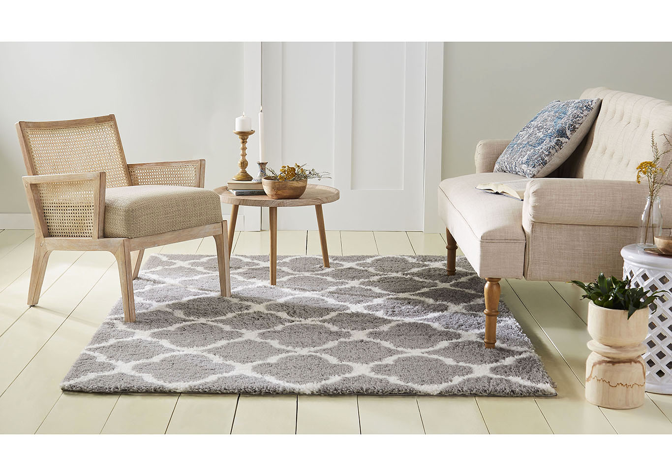 Ventura Roslin Silver Ivory Area Rug,Home Dynamix