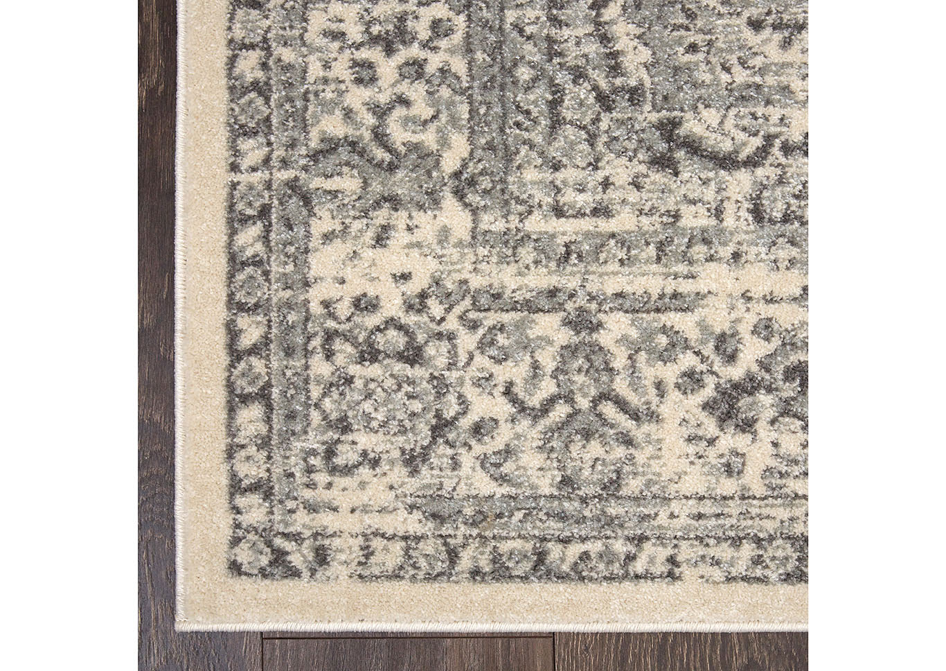 Home Dynamix Vintage Shilah Transitional Area Rug 9'2"x11'8" Medallion Ivory/Gray,Home Dynamix