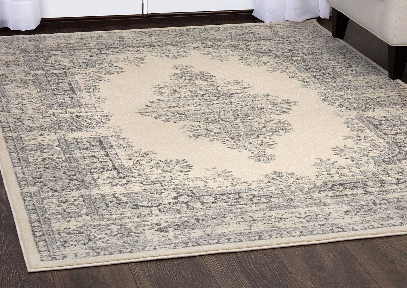 Home Dynamix Vintage Shilah Transitional Area Rug 9'2"x11'8" Medallion Ivory/Gray,Home Dynamix