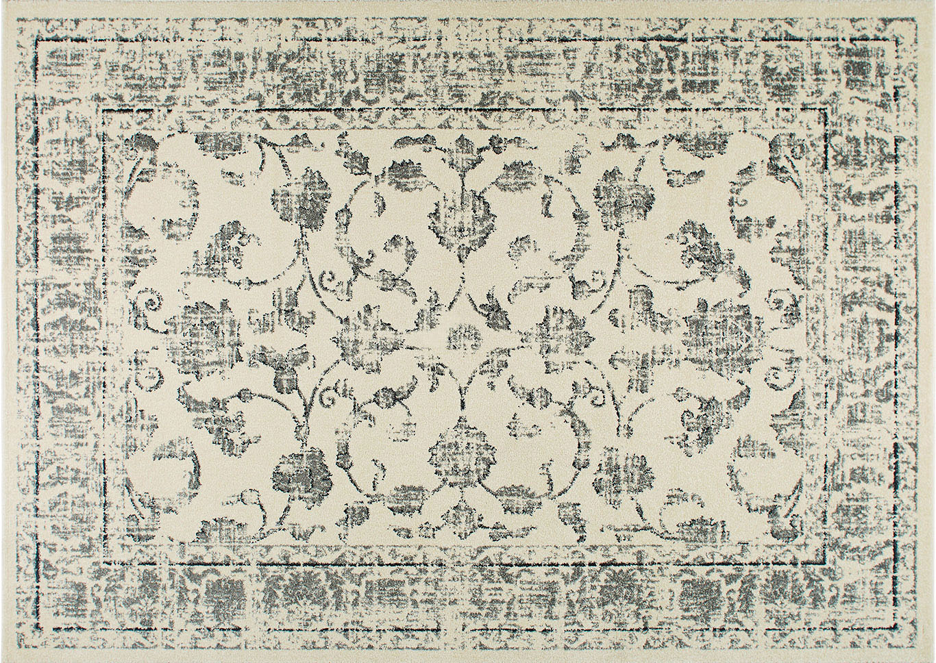 Home Dynamix Vintage Sloane Transitional Area Rug 9'2"x11'8" Damask Ivory/Gray,Home Dynamix