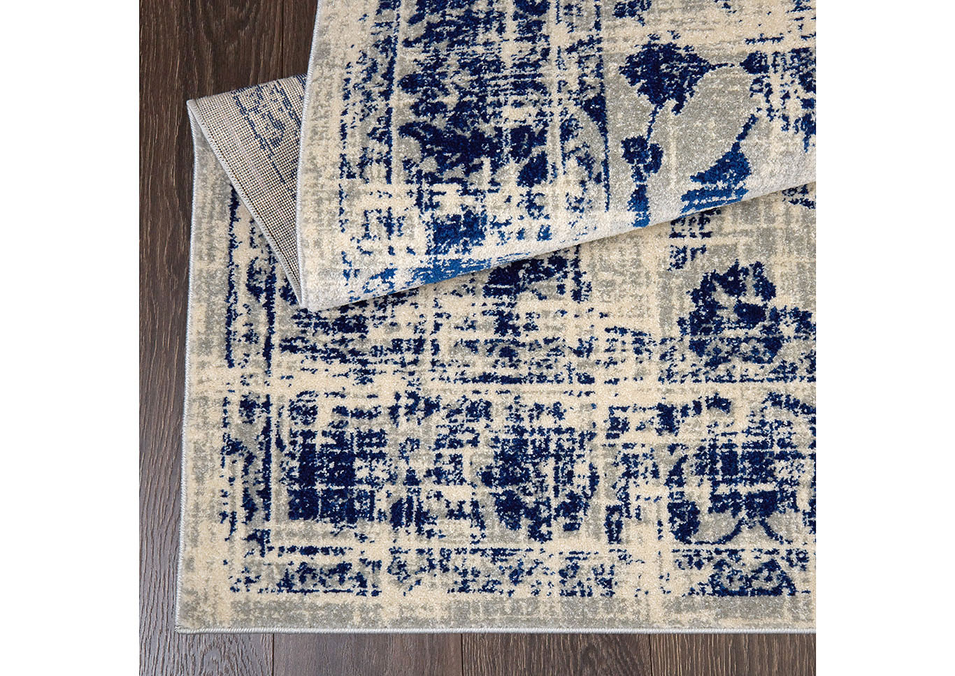 Home Dynamix Vintage Sloane Transitional Area Rug 9'2"x11'8" Damask Gray/Blue,Home Dynamix