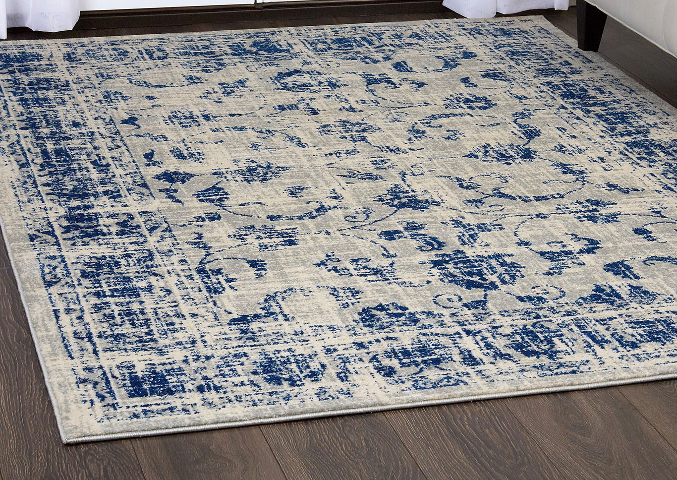 Home Dynamix Vintage Sloane Transitional Area Rug 9'2"x11'8" Damask Gray/Blue,Home Dynamix