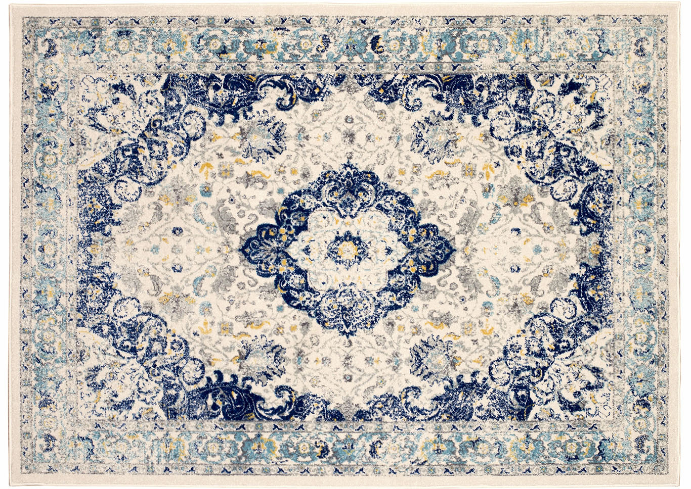 Home Dynamix Vintage Channing Transitional Area Rug 9'2"x11'8" Medallion Ivory/Blue/Gray,Home Dynamix