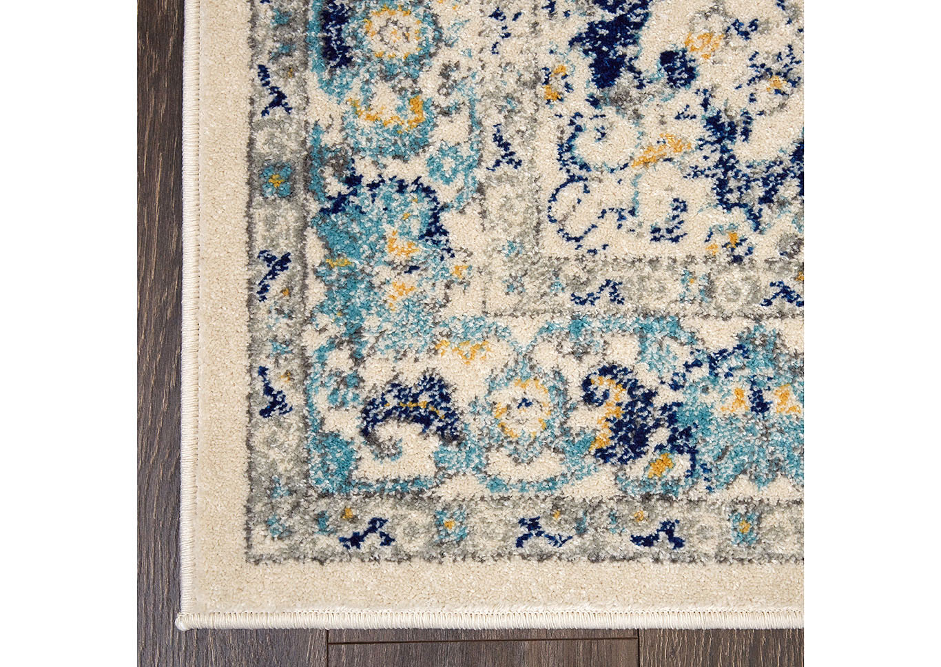 Home Dynamix Vintage Channing Transitional Area Rug 9'2"x11'8" Medallion Ivory/Blue/Gray,Home Dynamix