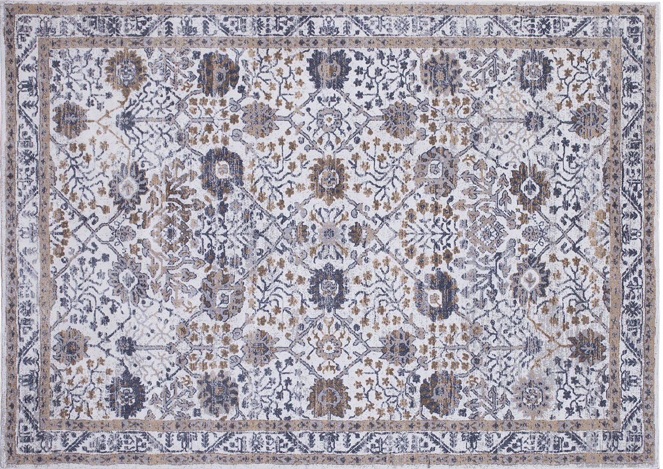 Home Dynamix Nicole Miller Kenmare Celeste Traditional Area Rug 31.5"x47" Damask Gray/Beige,Home Dynamix