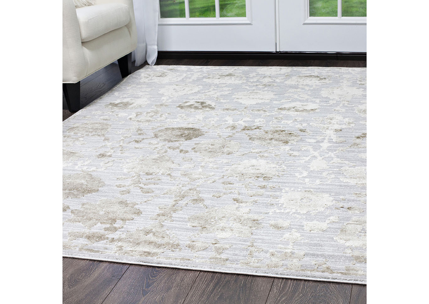 Home Dynamix Nicole Miller Kenmare Marian Transitional Area Rug 7'9"x10'2" Damask Gray/Beige,Home Dynamix