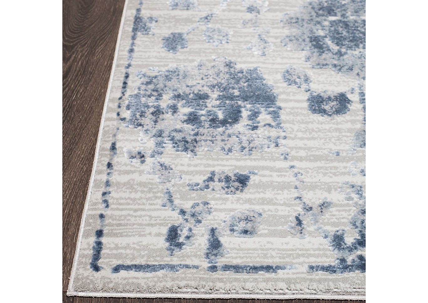 Home Dynamix Nicole Miller Kenmare Marian Transitional Area Rug 5'3"x7'2" Damask Gray/Blue,Home Dynamix