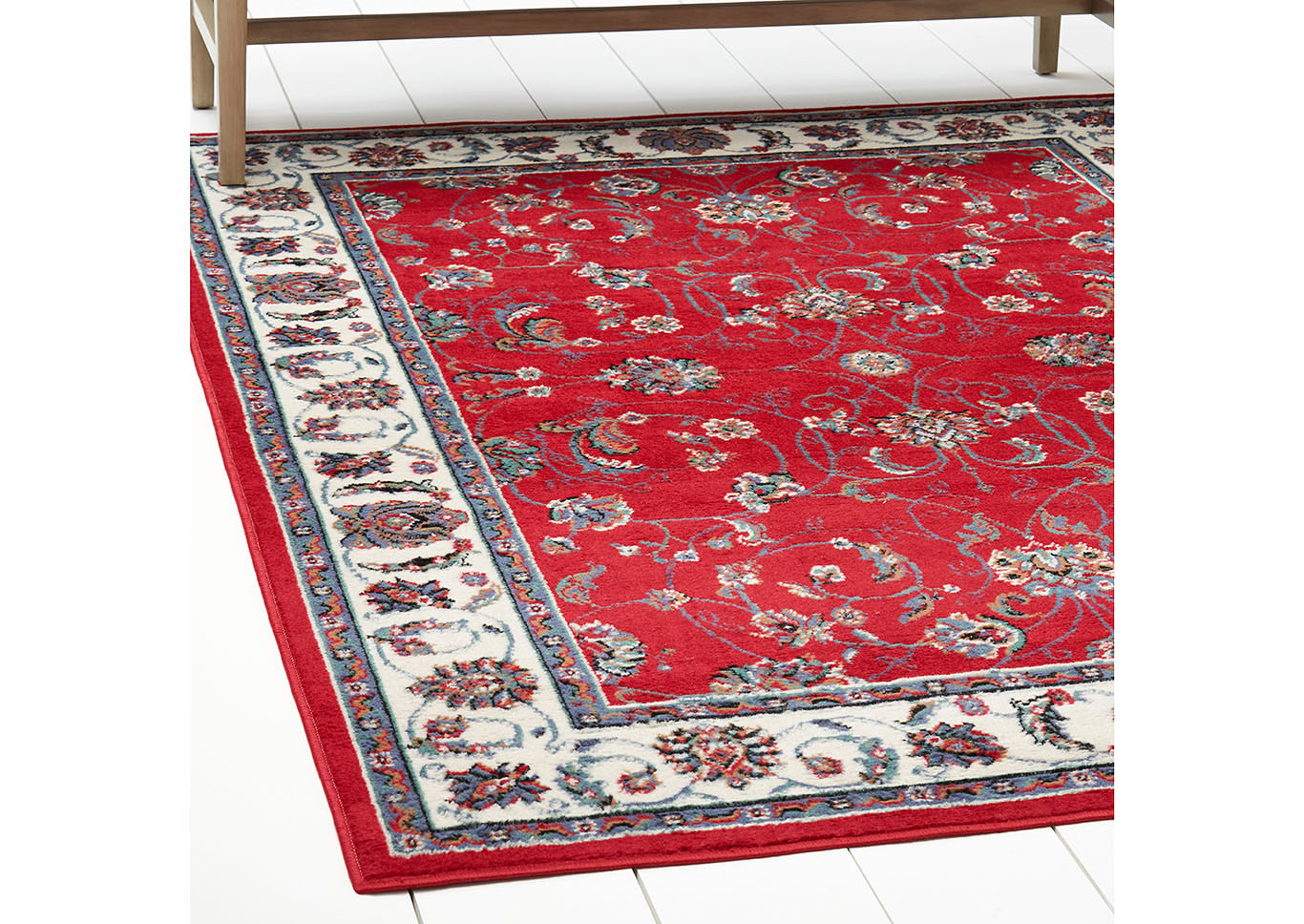 Premium Muse Red-Ivory Area Rug,Home Dynamix
