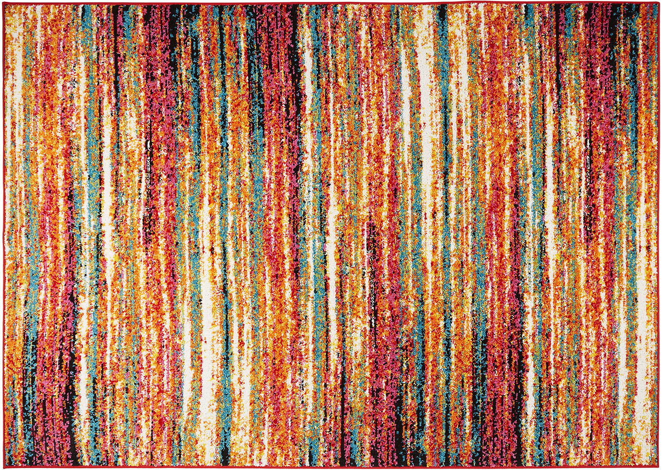 Home Dynamix Splash Cellis Contemporary Area Rug 3 Piece Set Abstract Orange/Blue/Cream,Home Dynamix