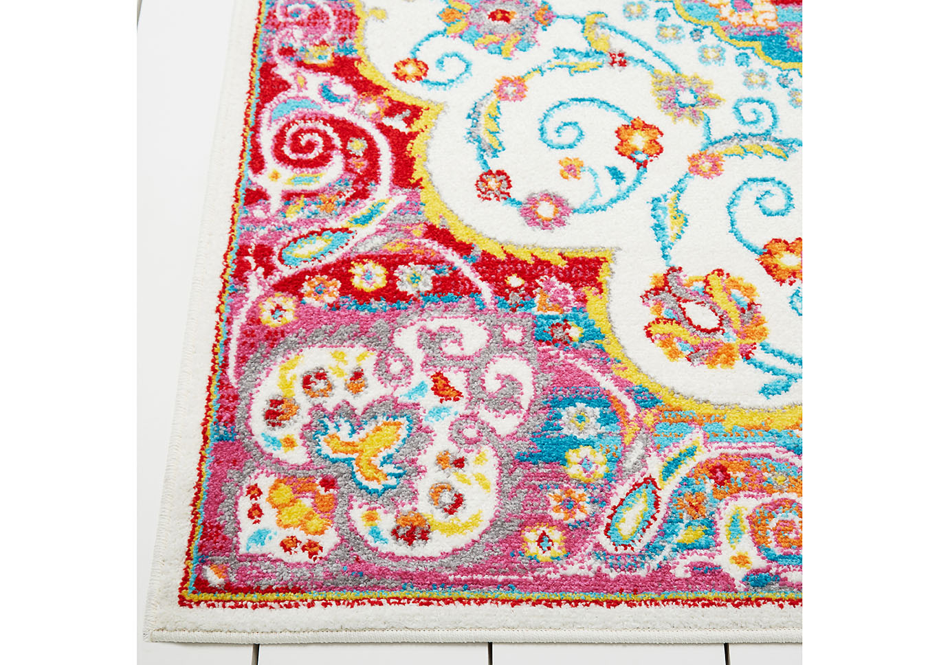 Splash Masson Ivory-Red Area Rug,Home Dynamix