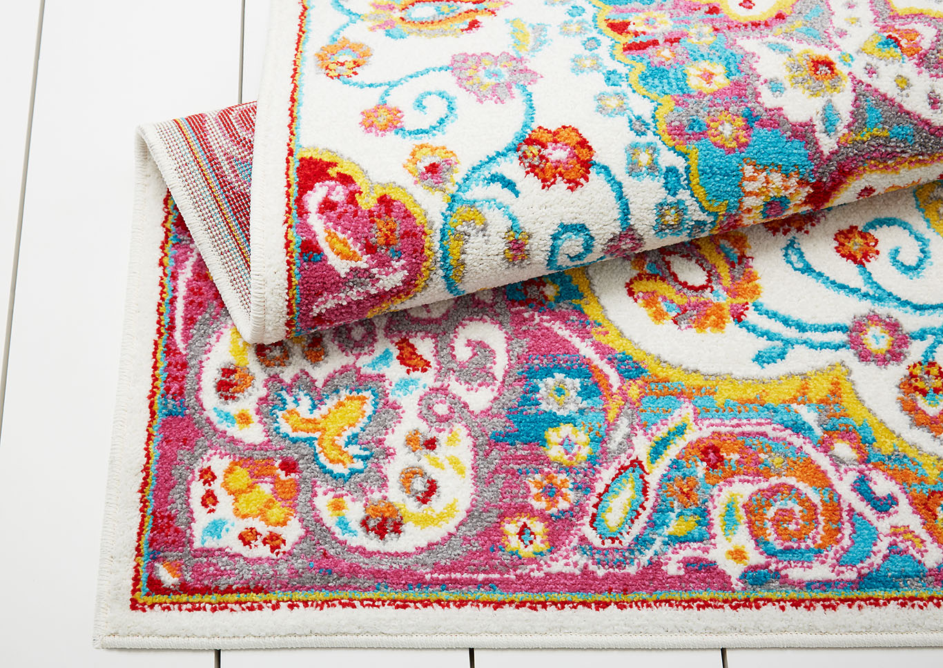 Splash Masson Ivory-Red Area Rug,Home Dynamix