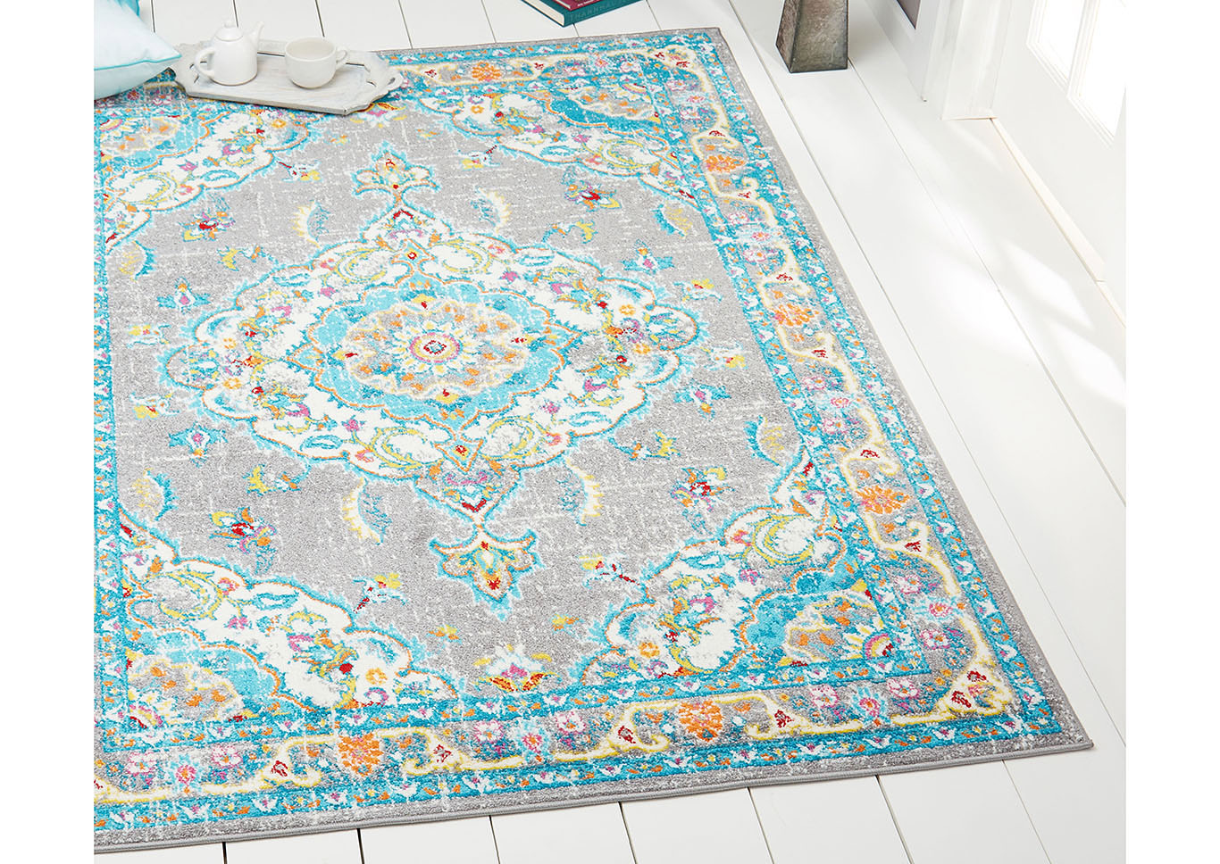 Splash Andre Gray Area Rug,Home Dynamix