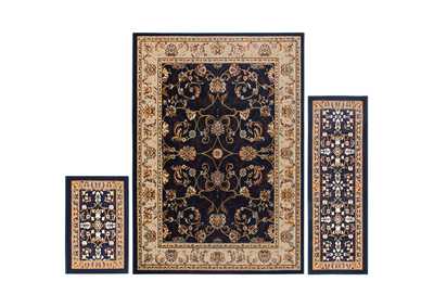 Image for Ariana Badah Area Rug Black/Ivory, 3 Piece Set