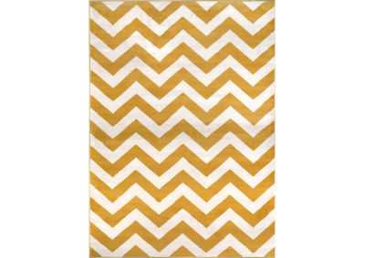 Image for Tremont Chevron Area Rug Yellow/Ivory, 7'10"x10'5"