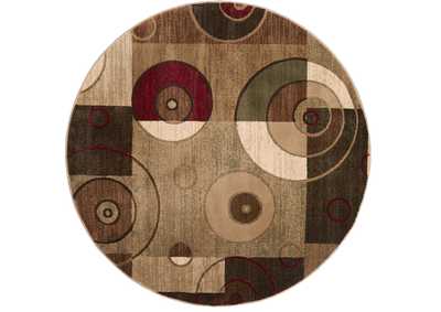 Image for Tribeca Hiram Area Rug Beige/Green, 7'10" Round