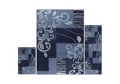 Image for Ariana Galil Area Rug Blue/Navy Blue, 3 Piece Set